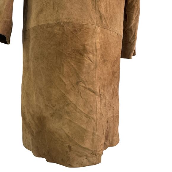 Vintage 1960s Youthmodes Petites Tan Suede Coat w Real Mink Collar, Union Made - Picture 3 of 16